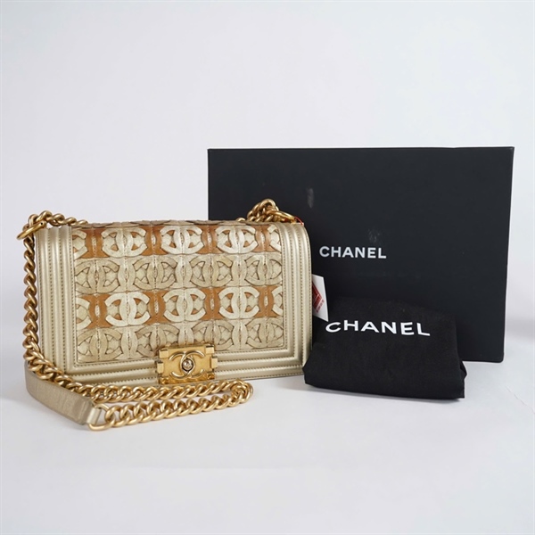 Túi Chanel Boy vàng (20497206) sz25 KG+