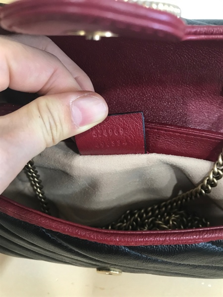 Túi GG Đen Viền Đỏ 17cm+