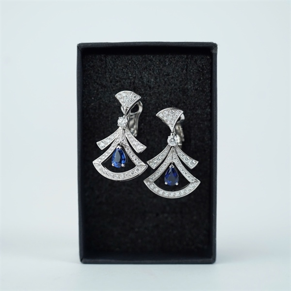 Bông tai Bvlgari đính đá (229225) (BQ) KG+