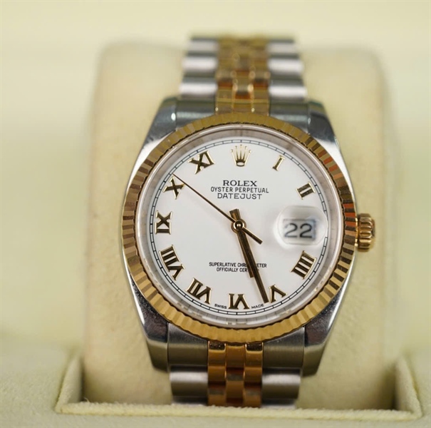 Đồng hồ Rolex mặt tròn quai thép vàng (code 116233) +
