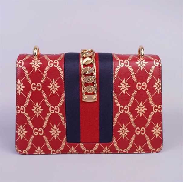 Túi GG Sylvie đỏ (524405-493075) 2strap sz25 (BMC)+