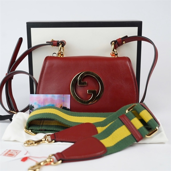 Túi GG Blondie đỏ mận (D038198360) sz21 KG+