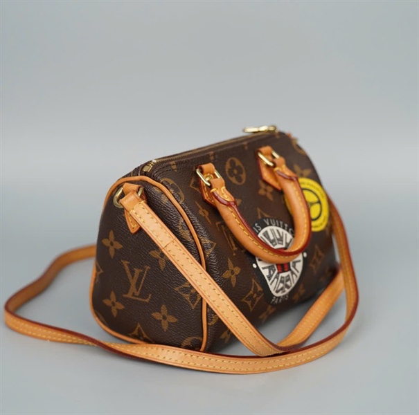 Túi LV Speedy hoa nâu in hình (TR3196) sz16 (HC)+