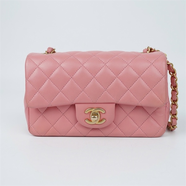 Túi Chanel Mini 8 hồng (28007416) sz20 (BQ) KG+