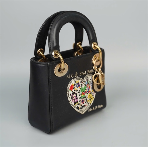 Túi Dior Lady đen hình trái tim (18-MA-0118) szmini (HC)+