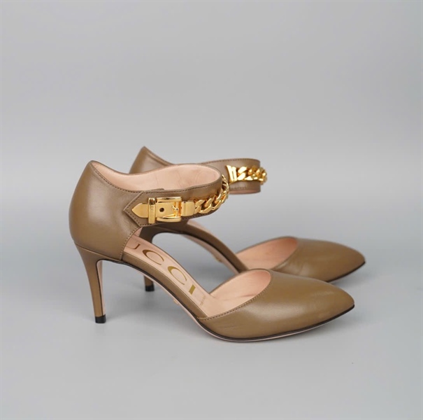 Giày GG màu be sz36 cao 8p (NO) +