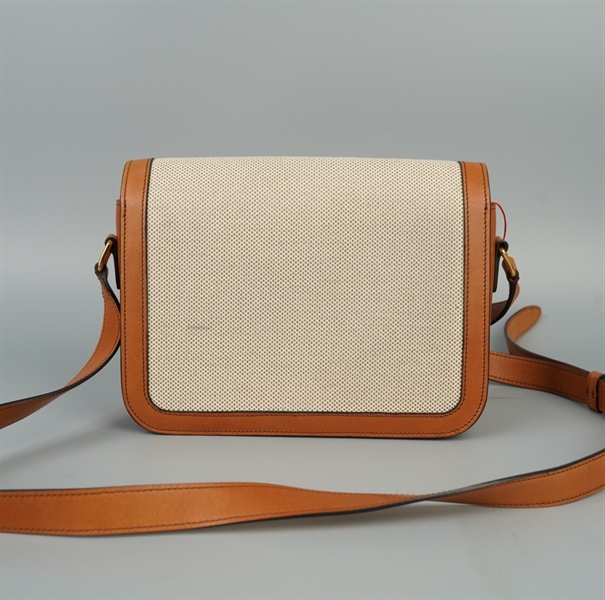 Túi Celine nude viền nâu (F-OE-2250) sz22 (LN) KG+