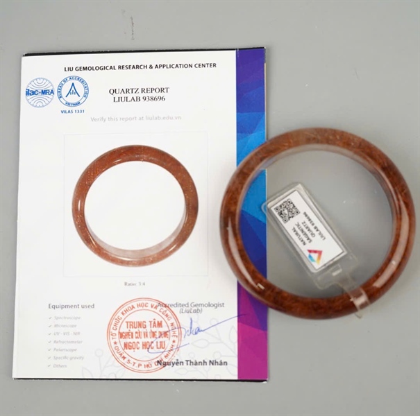 Vòng bản liền thạch anh tóc vàng 938696 KG+