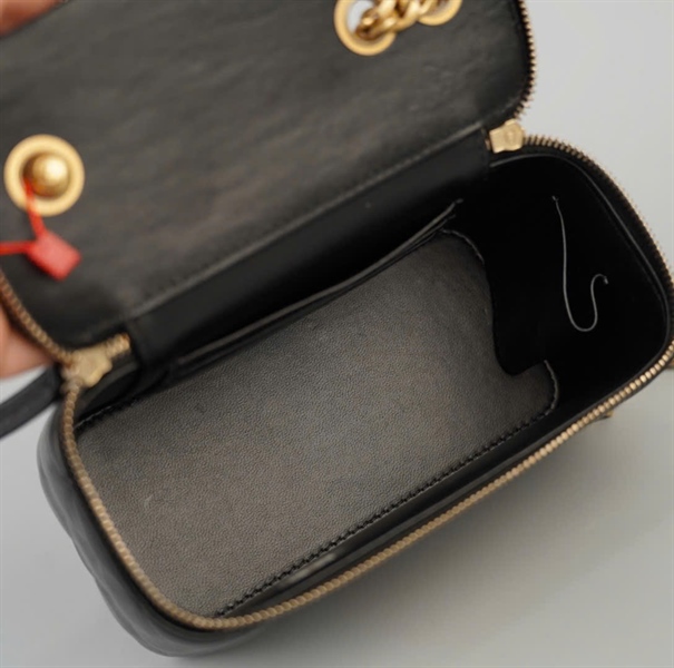 Túi Chanel Vanity đen (T6LKNK65) sz17 (BMC) +