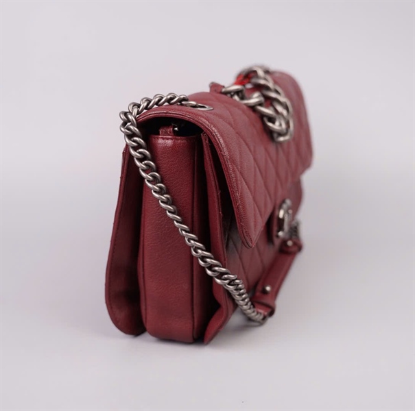 Túi Chanel Classic đỏ có lót form (21615604) sz30 KG+