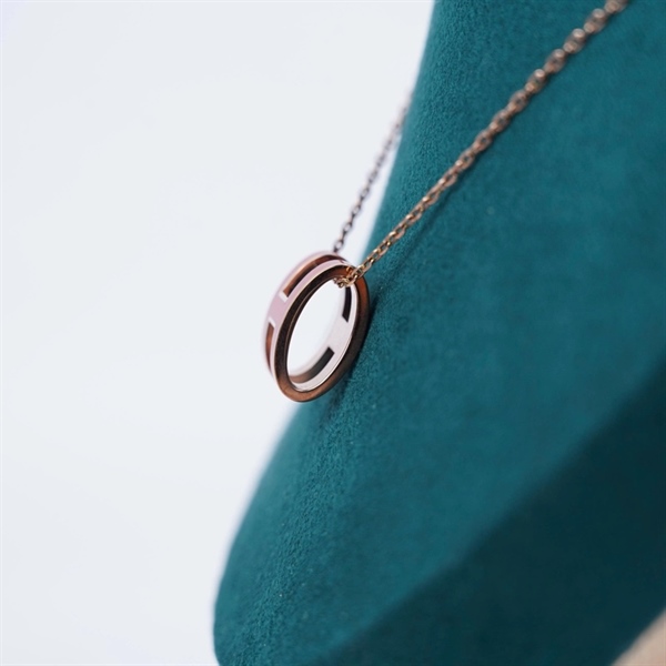 Dây chuyền Hermes đỏ (A-T) KG+