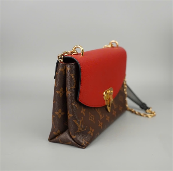 Túi LV Saint Placide hoa nâu nắp đỏ sz25 (BMC)+
