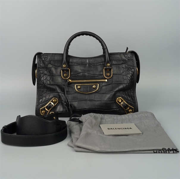 Túi Balenciga đen kèm lót form (432331.1000.W002123) sz30 KG+