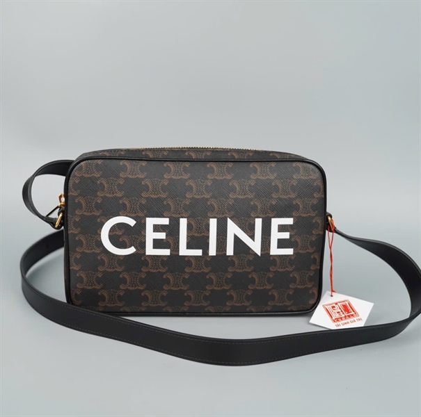 Túi Celine nâu in chữ sz23 (ALT) KG+