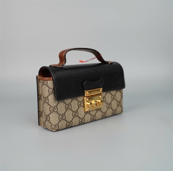 Túi GG Padlook xám đen (652683525040) sz18 KG+