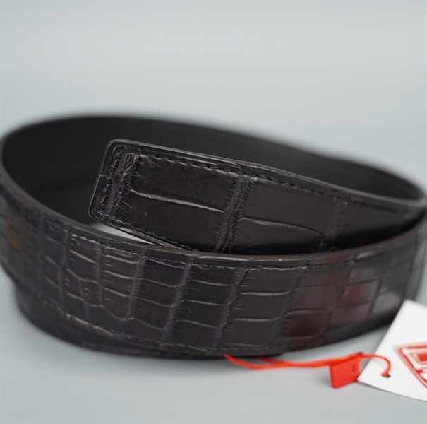 Thắt lưng Hermes đen bản 3cm dài 105cm (BQ) KG+