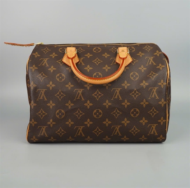 Túi LV speedy hoa nâu kèm ổ + 2 chìa (TH4068) sz30 (BMC) +