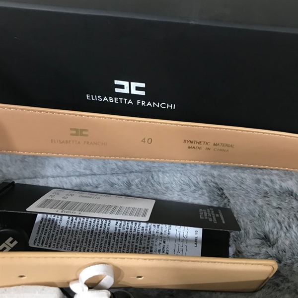 Thắt lưng Elisabetta Franchi màu kem KG+