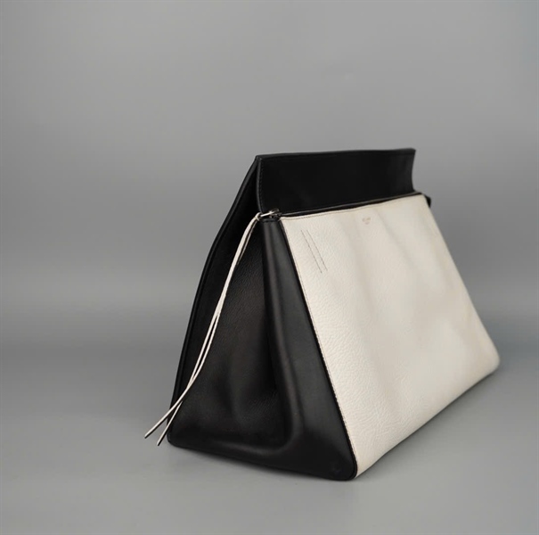 Túi Celine handle đen trắng sz35 KG+