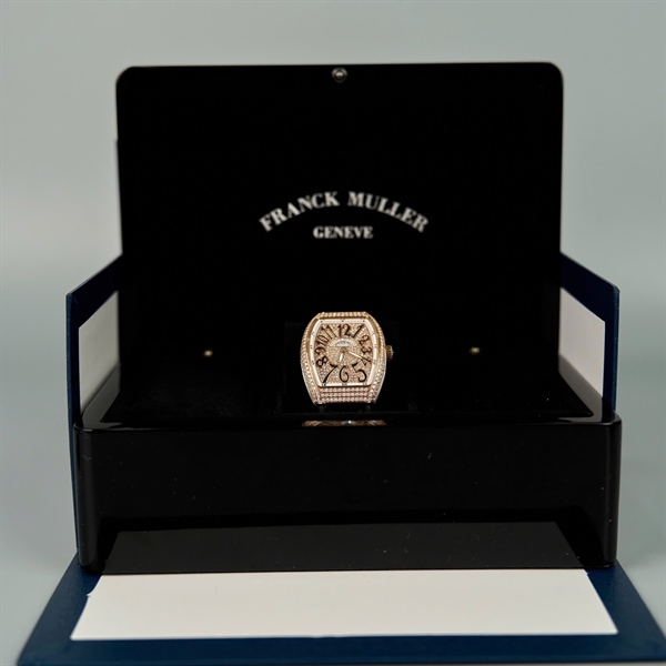 Đồng hồ Franck Muller vàng khối dây đen 125 (HC) KG+