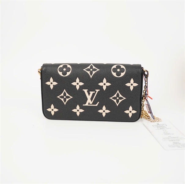 Túi LV Felicie hoa trắng nền đen size 22 (Manly) KG+