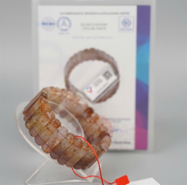 Vòng bản gốc tóc thạch anh tóc vàng (345679) KG+