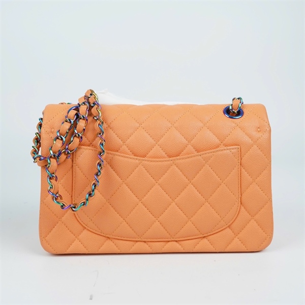 Túi Chanel Classic cam khóa màu (NH435HT7) sz23 (BMC) KG+