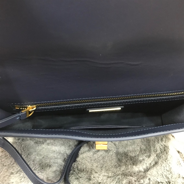 Túi Tory Burch xanh đen khóa vàng ++