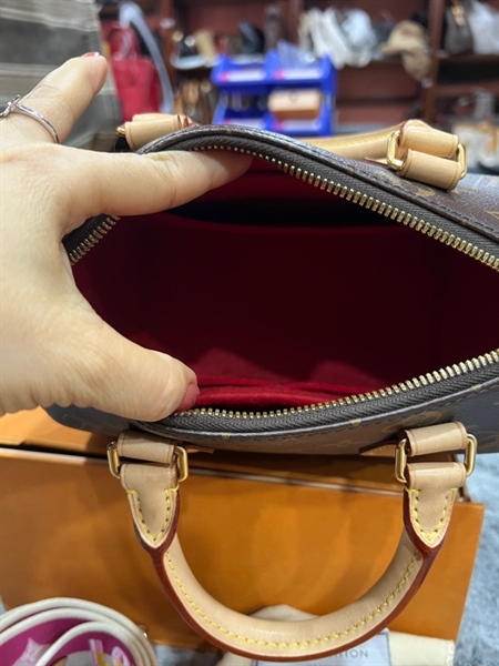 Túi Speedy LV hoa nâu size 20cm+