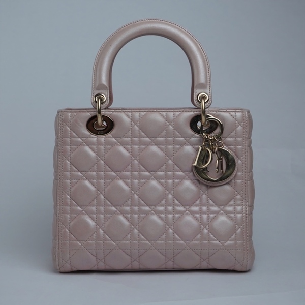 Túi Dior Lady hồng nude (15-BO-1107) szM (BQ) KG+