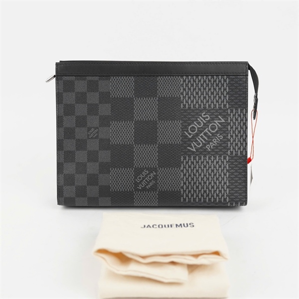 Túi LV Clutch ô vuông đen sz27 KG+