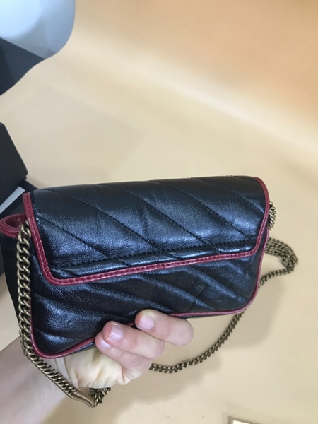 Túi GG Đen Viền Đỏ 17cm+