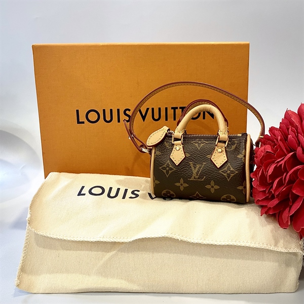 Túi LV nhỏ hoa nâu +