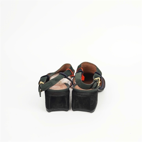 Giày Marni xanh rêu phối đen sz38 đế 5p +