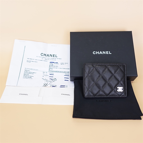 Ví Chanel Card holder đen KG+