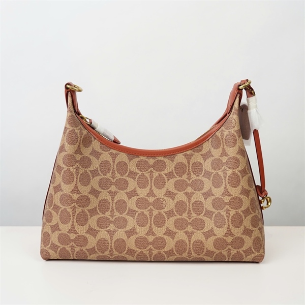 Túi Coach thuyền màu nâu 2 strap sz29 +