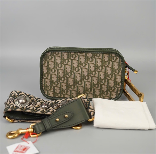 Túi Dior đeo chéo xanh (12-MA-0158) sz21 KG+