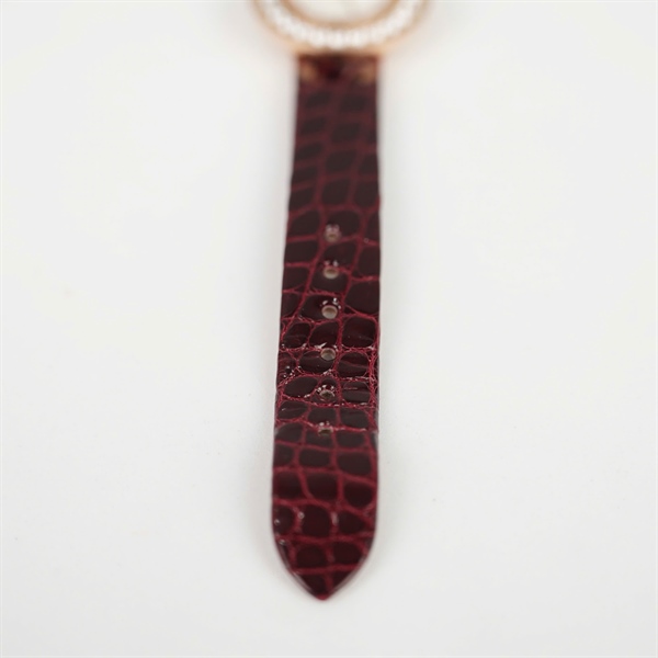 Đồng hồ Chopard mặt tròn quai nâu tím (1752453) sz30 (HC) +