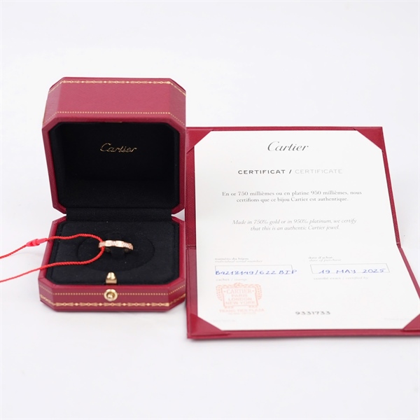 Nhẫn Cartier Love vàng hồng đính kim (622BIP) sz49 (MV) KG+