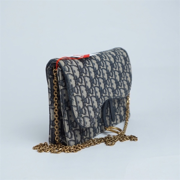 Túi Dior Saddle xám (12-MA-1211) sz22 (BQ) KG+