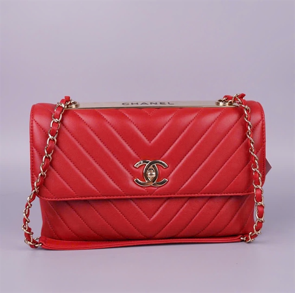 Túi Chanel đỏ (28422020) sz25 (BQ) KG+