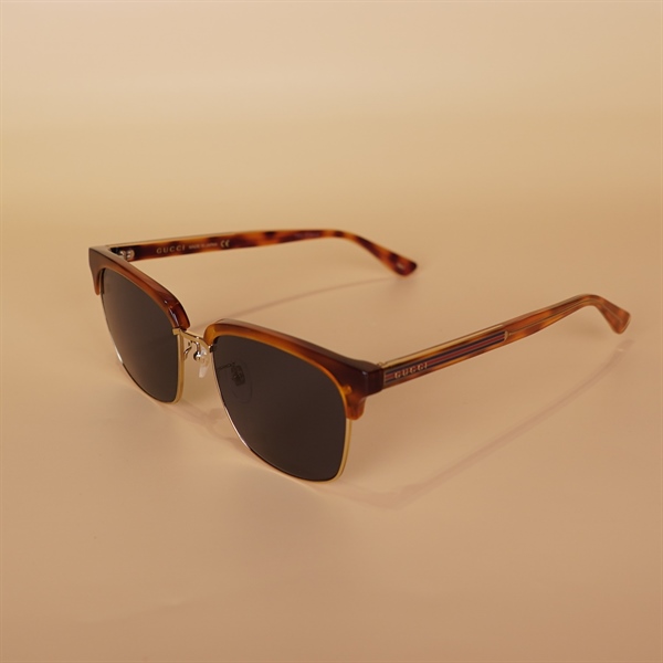 Kính đen GG gọng nâu đỏ KG+