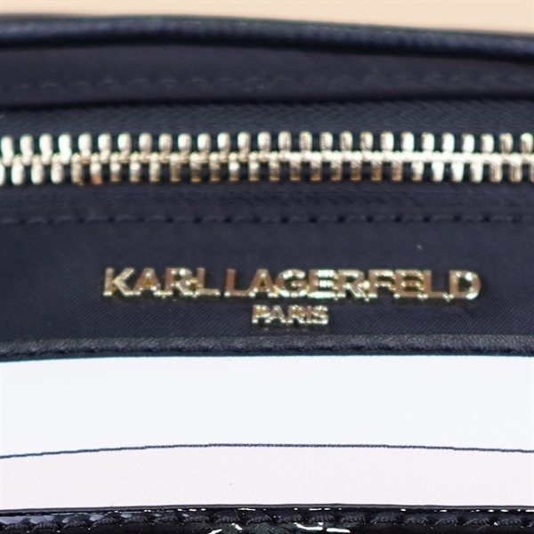 Túi bao tử Karl Lagerfeld den hình mặt người KG+