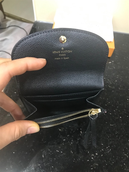 Ví Card Holder LV Đen Hoa Hồng +