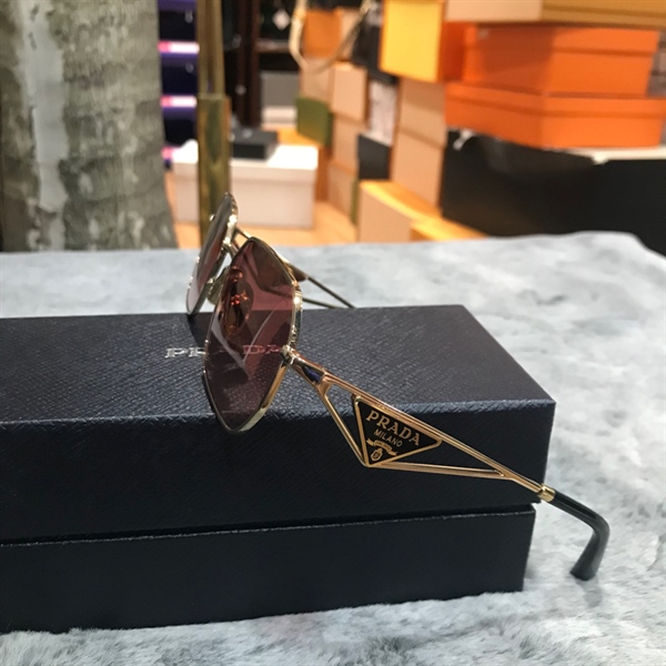 Kính prada mắt hồng gọng vàng KG+