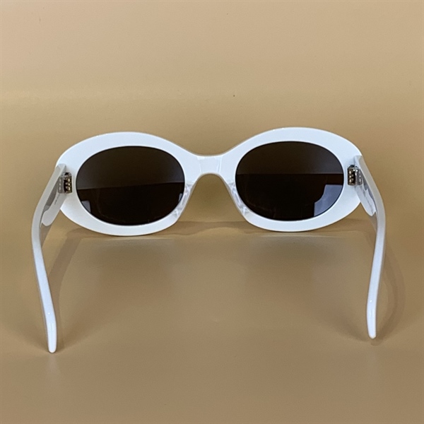 Kính Celine trắng logo vàng KG+