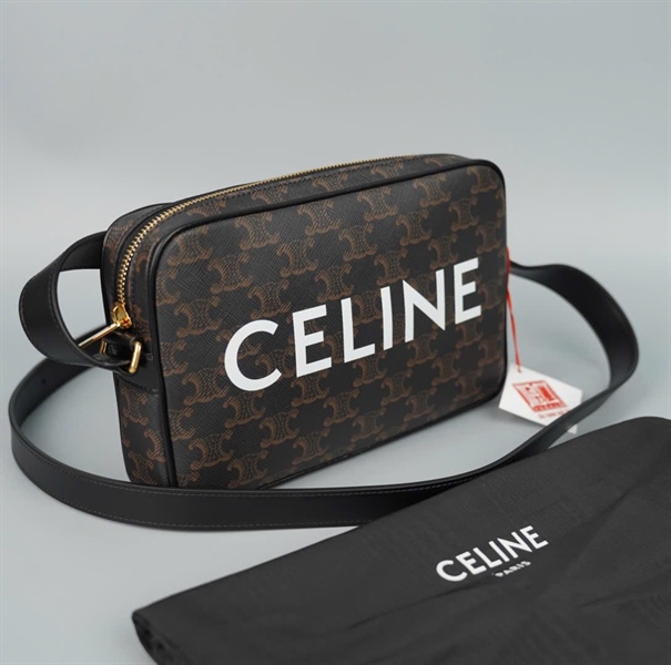 Túi Celine nâu in chữ sz23 (ALT) KG+