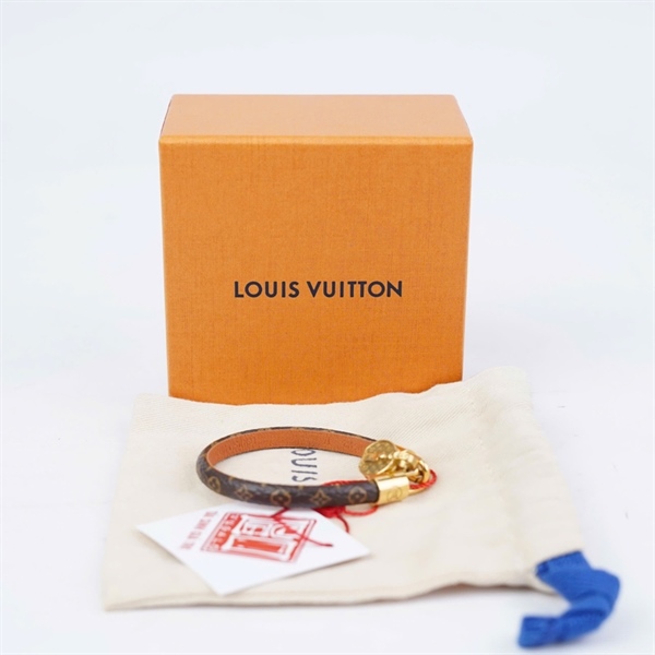 Vòng tay LV hoa nâu khóa vàng Boite (A-T) KG+