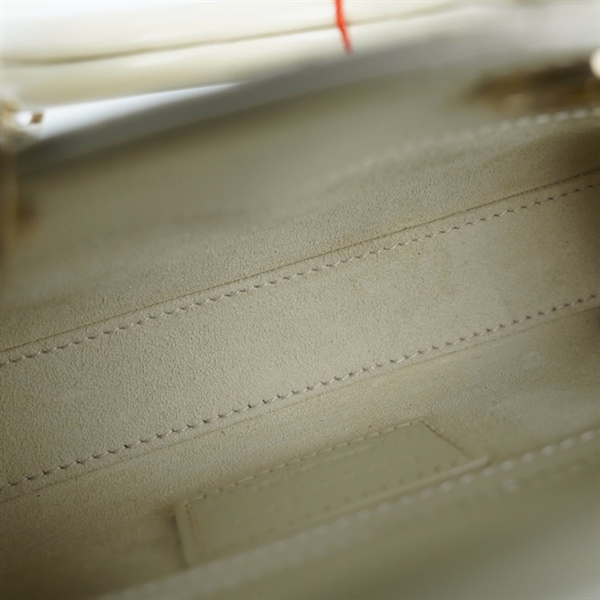 Túi Dior Joy trắng bóng 2 strap (10-MA-0224) sz17 (BMC) KG+