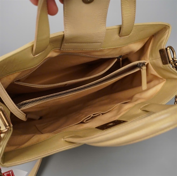 Túi Chanle tote xanh xám 17752450 sz39 KG+